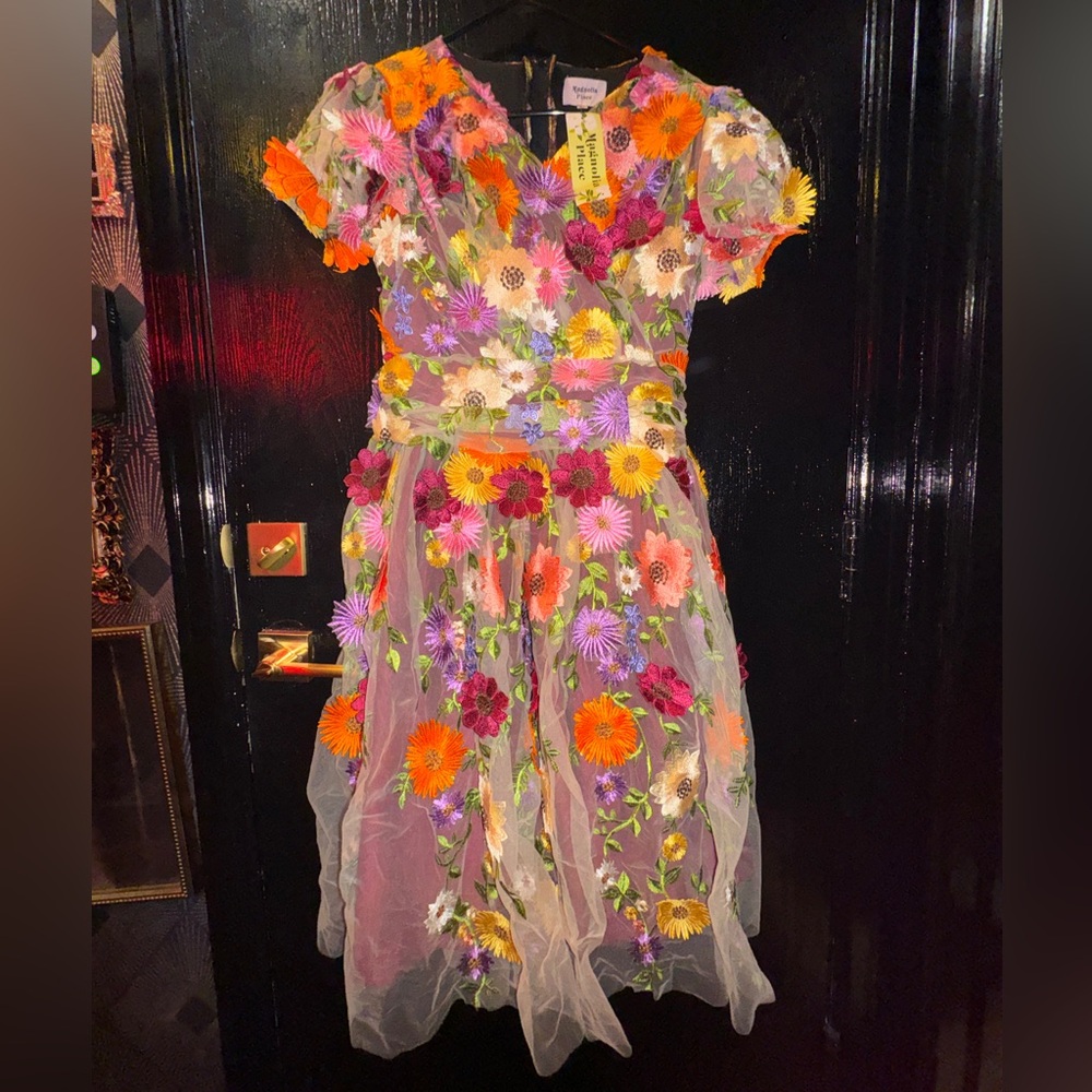 Taylor Swift Grammy’s Dress Floral Appliqué Embroidered Inspired Unique Vintage